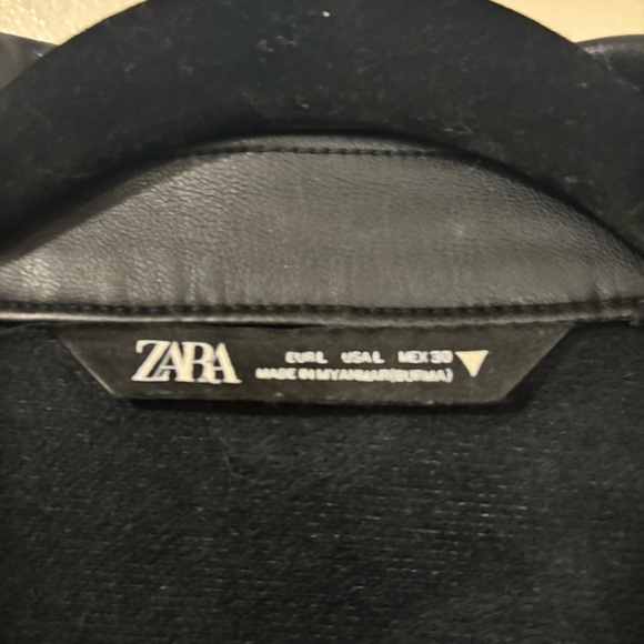 Zara Black Faux Leather Jacket - Picture 6 of 8
